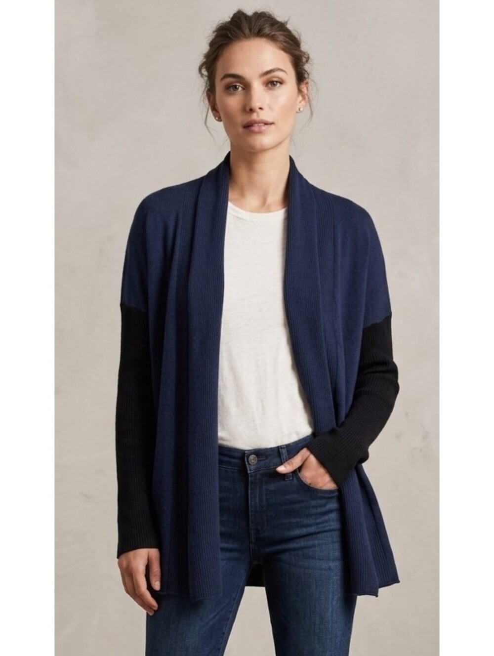 Apt. 9 Open Front Colorblock Cardigan